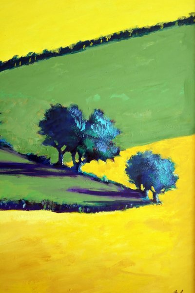 Beyaz yapraklı meşe yakın 9 (gemide akrilik) by Paul Powis
