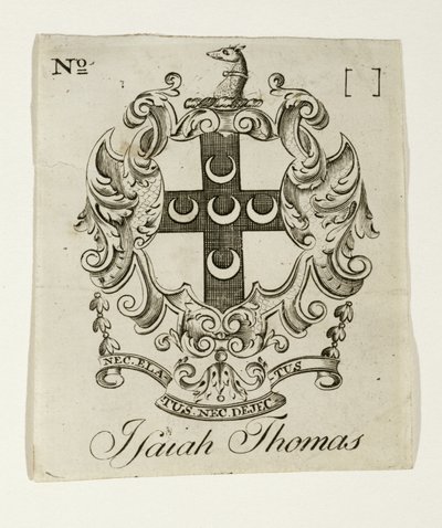 Isaiah Thomas (1749-1831), c. 1765-1770 (kağıt üzerine gravür) by Paul Revere