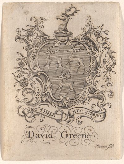 David Greene'in kitap plakası by Paul Revere