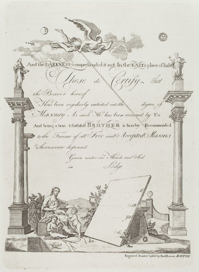 Masonik Sertifika by Paul Revere