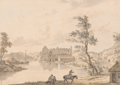 Limerick yakınlarındaki Askeaton Manastırı, İrlanda, Deel Nehri üzerinde by Paul Sandby