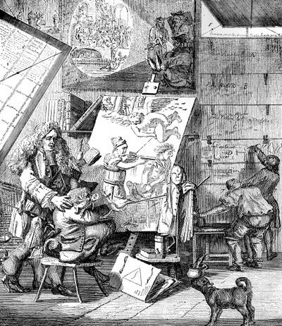 Burlesque üzerine Burlesque, 1753. by Paul Sandby