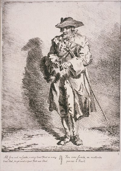 Çakmaktaşı ve çelik satıcısı, Cries of London, 1760 by Paul Sandby