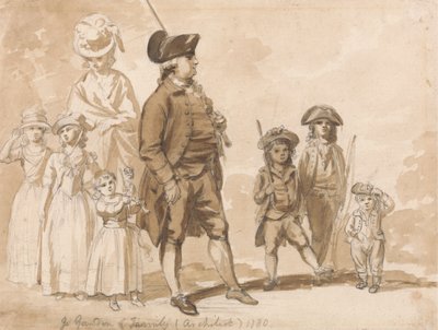 James Gandon ve Ailesi by Paul Sandby