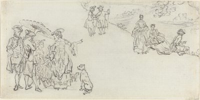 Bir Ülke Parkında Bayanlar ve Baylar by Paul Sandby