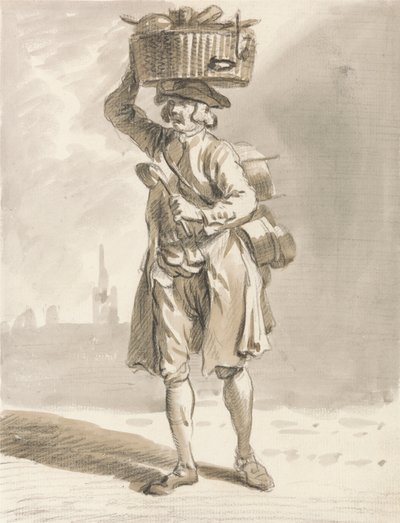 Londra Ağlıyor: Sepetli Bir Adam (Tencere Tava Satan Adam) by Paul Sandby