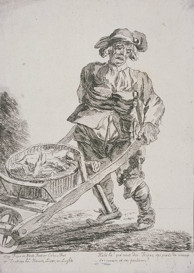 Sakatat satıcısı, Cries of London, 1760 by Paul Sandby