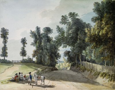 Tonbridge Yolunda: Yolun Kenarında Bir Bantta Dinlenen Gezginler, by Paul Sandby