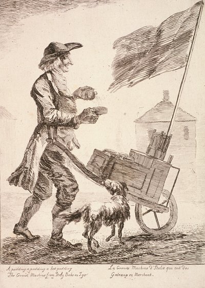 Puding satıcısı, Cries of London, 1760 by Paul Sandby