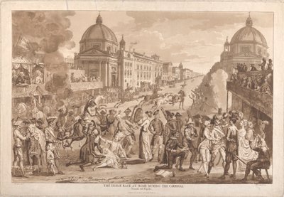 Karnaval Sırasında Roma'da At Yarışı by Paul Sandby
