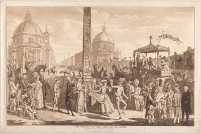 Karnavalın Roma'da Açılışı by Paul Sandby
