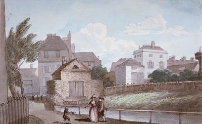 Thatched House Inn ve New River, Islington, Londra, c1790. by Paul Sandby
