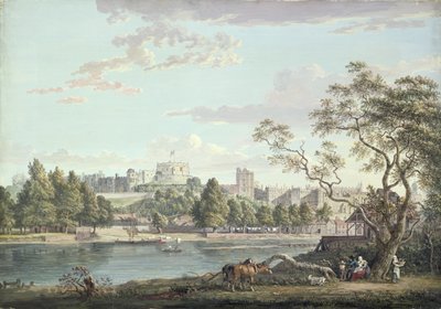 Thames'in karşısından Windsor Kalesi (kağıt üzerine kurşun kalem üzerine gövde rengi) by Paul Sandby