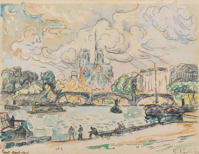 Austerlitz Rıhtımı, 1910 by Paul Signac