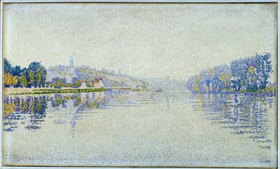 Nehir Kenarı, Seine ve Herblay Tablosu, Paul Signac (1863-1935) 1889 Güneş. 0,33x0,55 m Paris, Orsay Müzesi by Paul Signac