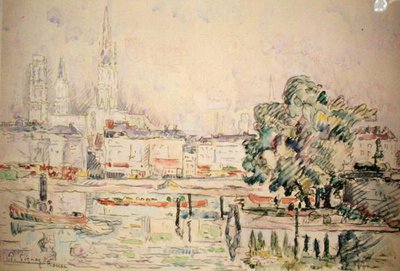 Rouen (kağıt üzerine sulu boya) by Paul Signac