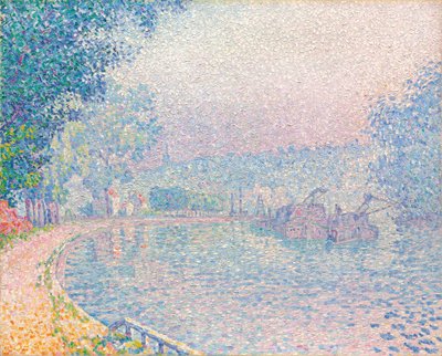 Samois, La Berge, Sabah, 1901 by Paul Signac