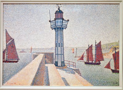 Portrieux Deniz Feneri (tuval üzerine yağlıboya) by Paul Signac