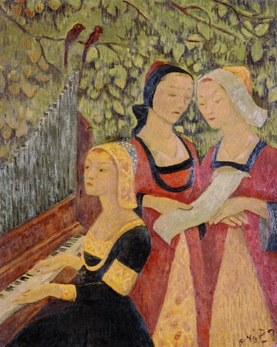 Breton Kadınlar (petrol) by Paul Sérusier