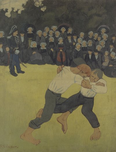 Breton Güreşi, 1890-1891 by Paul Sérusier