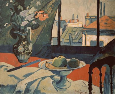 Pencerede Natürmort - 1891 - O / L - NABI RESİM by Paul Sérusier