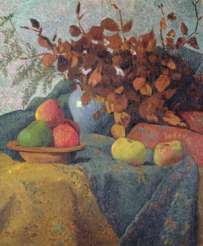 Elma ve Sonbahar Yapraklarının Natürmortu, 1910 by Paul Sérusier