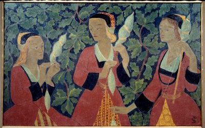 Paul Serusier (1863-1927) tarafından yapılan Üç İplikçi Tablosu 1918 Brest Güzel Sanatlar Müzesi by Paul Sérusier
