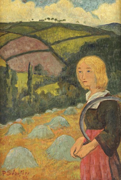 Genç Breton Kızı ve Saman Yığınları, 1924 by Paul Sérusier
