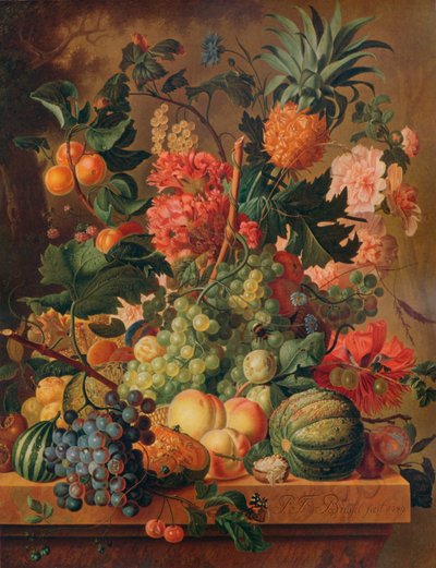 Meyve ve Çiçekler, 1789, 1938 by Paul Theodor van Brussel