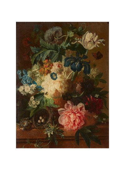 Ayaklı Vazoda Bahar Çiçeklerinin Natürmort (tuval üzerine yağlı boya) by Paul Theodor van Brussel