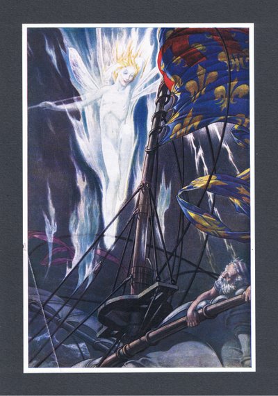 En üstte, avlular ve bowsprit, The Tempest