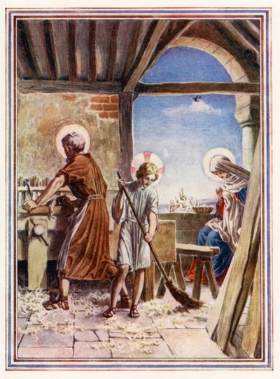 Nasıra atölyesi (renkli taş baskı) by Paul Vincent Woodroffe