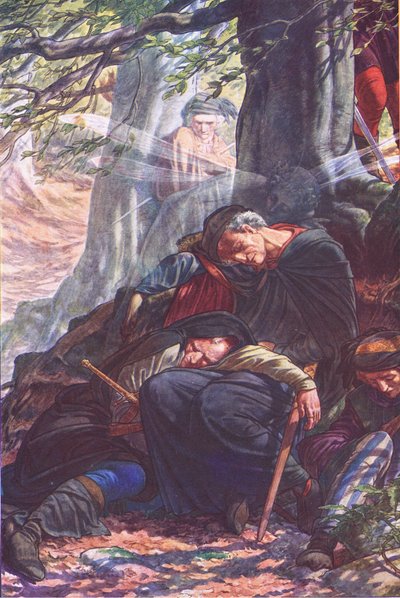 Burada horlayarak yalan söylerken, The Tempest