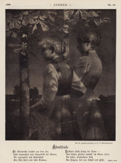 Akşam Barışı (lito) by Paul Wilhelm Keller Reutlingen