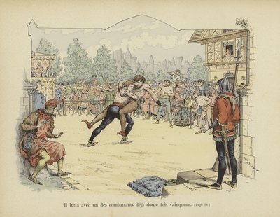 He wrestled one of the combatants who had already won twelve times  by Paul de Semant