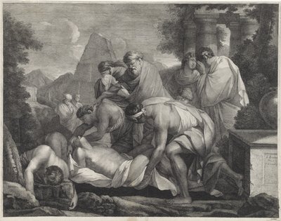 Tobit ölüleri gömer by Paul van Somer (II)