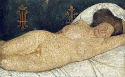 Yatan kadın çıplak, 1905-06 by Paula Modersohn Becker