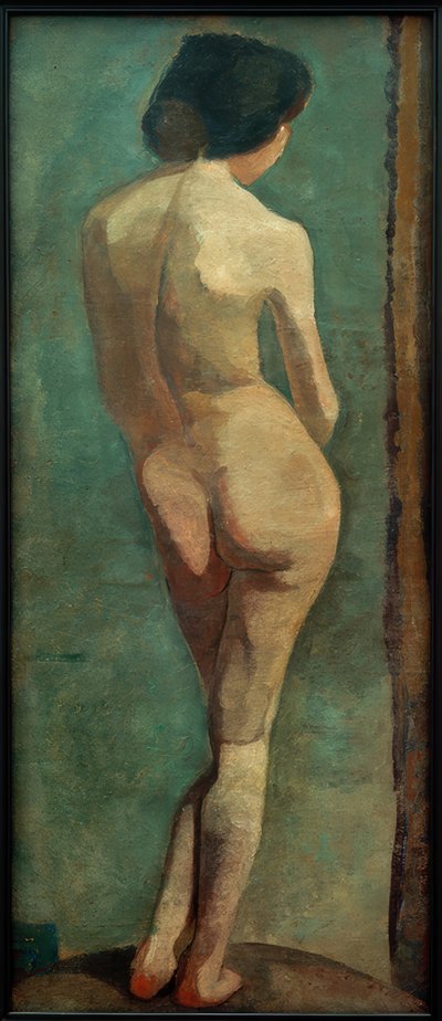 Arkadan çıplak duran kadın by Paula Modersohn Becker
