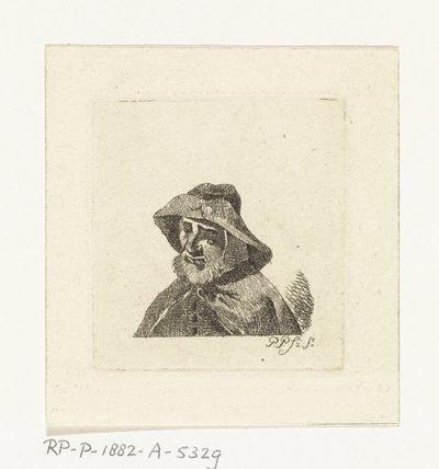 Balıkçı şapkalı yaşlı adam by Paulus Charles Gerard Poelman