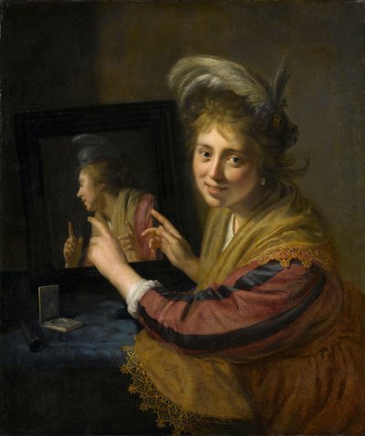 Aynadaki Kız by Paulus Moreelse