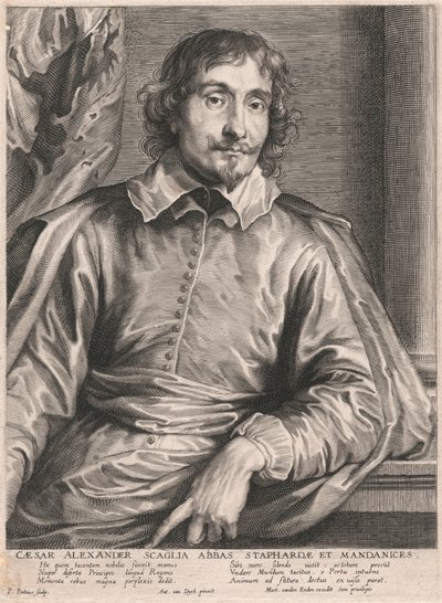 Cæsar Alexander Scaglia Staphardæ ve Mandanices Başrahibi by Paulus Pontius