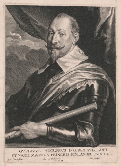 Gustavus Adolphus DGRex Svec.Goth; ve Vand, Büyük Prens, Finlandiya Dükü vb. by Paulus Pontius