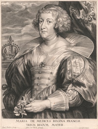 Marie de Medicis, Fransa Kraliçesi, Üç Kralın Annesi by Paulus Pontius