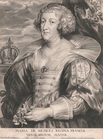 Marie de Medicis, Fransa Kraliçesi, Üç Kralın Annesi by Paulus Pontius