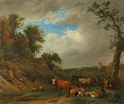 Sığırlarıyla çobanlar by Paulus Potter (after)