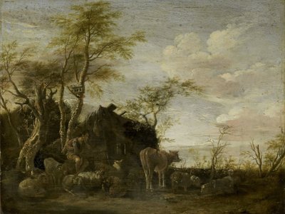 Bir çoban kulübesi by Paulus Potter
