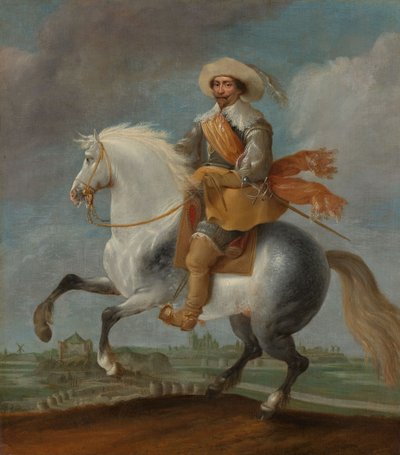 Prens Frederik Hendrik At Sırtında, c.1632-1635 (panel üzerine yağlıboya) by Pauwels I van Hillegaert