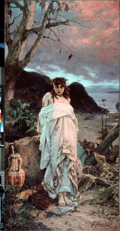 ""Medusa"" Gorgonlardan birinin hipnotik bir bakışla temsili - Tablo Pavel Alexandrovich Svedomsky (1849-1904) 1882 Devlet Tretyakov Galerisi, Moskova by Pavel Alexandrovich Svedomsky