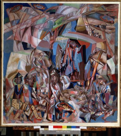""Balıkçı teknesi"" (Bir balıkçı teknesi) Tablo Pavel Nikolayevich Filonov (1883-1941) 1913-1914 Devlet Rus Müzesi, Saint Petersburg by Pawel Nikolajewitsch Filonow