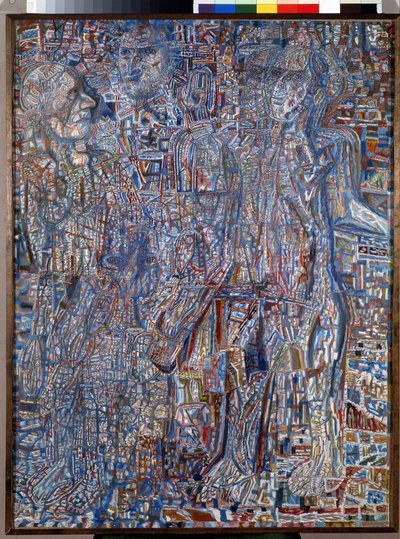 ""Karakterler" (insanlar) Tablosu Pavel Nikolayevich Filonov (1883-1941) 1930 Devlet Rus Müzesi, Saint Petersburg by Pawel Nikolajewitsch Filonow